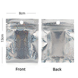Custom Printed Order: Glossy Clear Front Spiral Pattern Holographic Back Zip Lock Bag