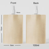 Eco-friendly Kraft Paper Spray Bottle Pouch Portable Cosmetic Containers 30ml&50ml&100ml