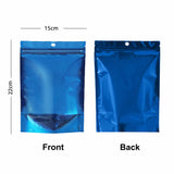 Glossy Clear Front Color Back Mylar Stand Up Pouch with Round Hole