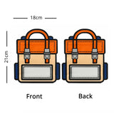 School Bag Shape Plastic Matte  Stand Up Pouch w/ Handle