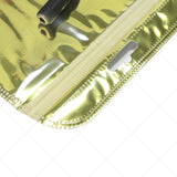 Custom Printed Order: Clear Front Gold Back Mylar Zip Lock Bag