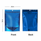 Custom Printed Order: Glossy Clear Front Color Back Mylar Stand Up Pouch with Round Hole 1000PCS/PK