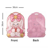 Cute Beautiful Girl Printing Plastic Glossy Stand Up Pouch w/ Clear Front and Hole