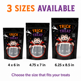 Custom Print Halloween Stand Up Pouch with Clear Window 100pcs/pk