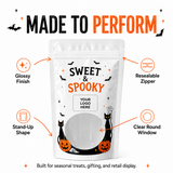 Custom Print Halloween Stand Up Pouch with Clear Window 100pcs/pk