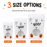 Custom Print Halloween Stand Up Pouch with Clear Window 100pcs/pk