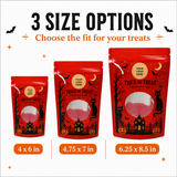 Custom Print Halloween Stand Up Pouch with Clear Window 100pcs/pk