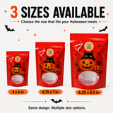 Custom Print Halloween Stand Up Pouch with Clear Window 100pcs/pk