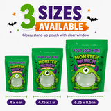 Custom Print Halloween Stand Up Pouch with Clear Window 100pcs/pk