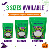 Custom Print Halloween Stand Up Pouch with Clear Window 100pcs/pk