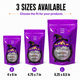 Custom Print Halloween Stand Up Pouch with Clear Window 100pcs/pk