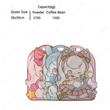Custom Printed Order: Cute Girl Printing Plastic Glossy Stand Up Pouch w/ Clear Front and Hole