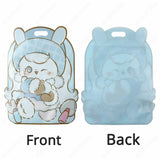 Custom Printed Order: Cute Girl Printing Plastic Glossy Stand Up Pouch w/ Clear Front and Hole