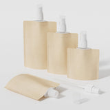 Custom Printed Service: Eco-freindly Kraft Paper Spray Bottle Pouch Portable Cosmetic Containers 30ml&50ml&100ml