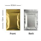 Custom Printed Order: Foil Frosted Front Flat Zip Lock Bag