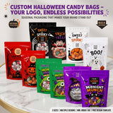 Custom Print Halloween Stand Up Pouch with Clear Window 100pcs/pk