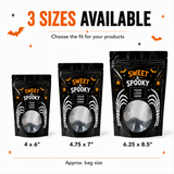 Custom Print Halloween Stand Up Pouch with Clear Window 100pcs/pk