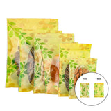 Yellow Plastic Zip Lock Bag with Oval Windows and Leaves Wholesale