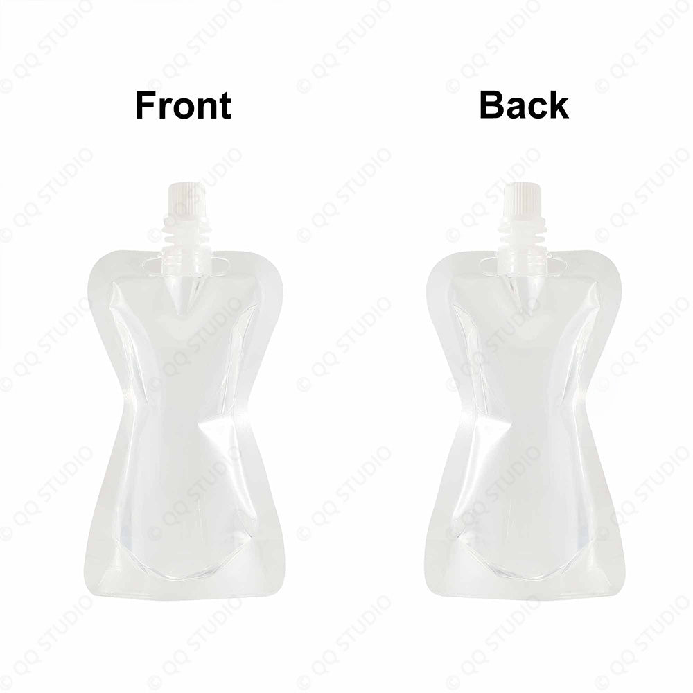 Clear Glossy Nylon Stand Up Spout Pouch with Funnel Free Gift