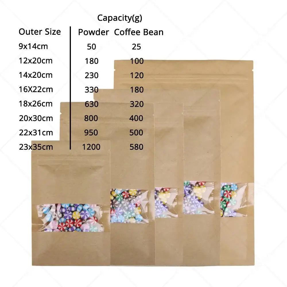 Kraft zip lock bags hot sale