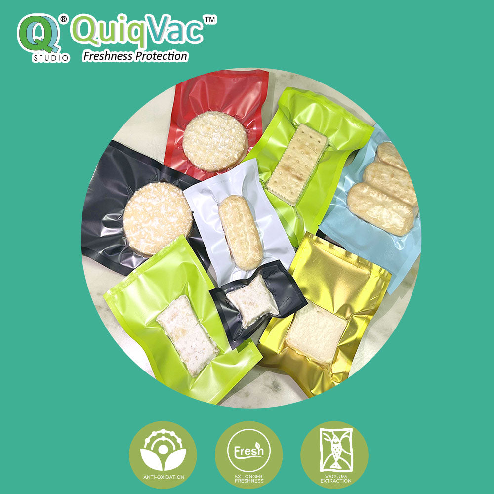 QUIQVAC™ Colorful Matte Mylar Vacuumable Three Side Seal Pouch