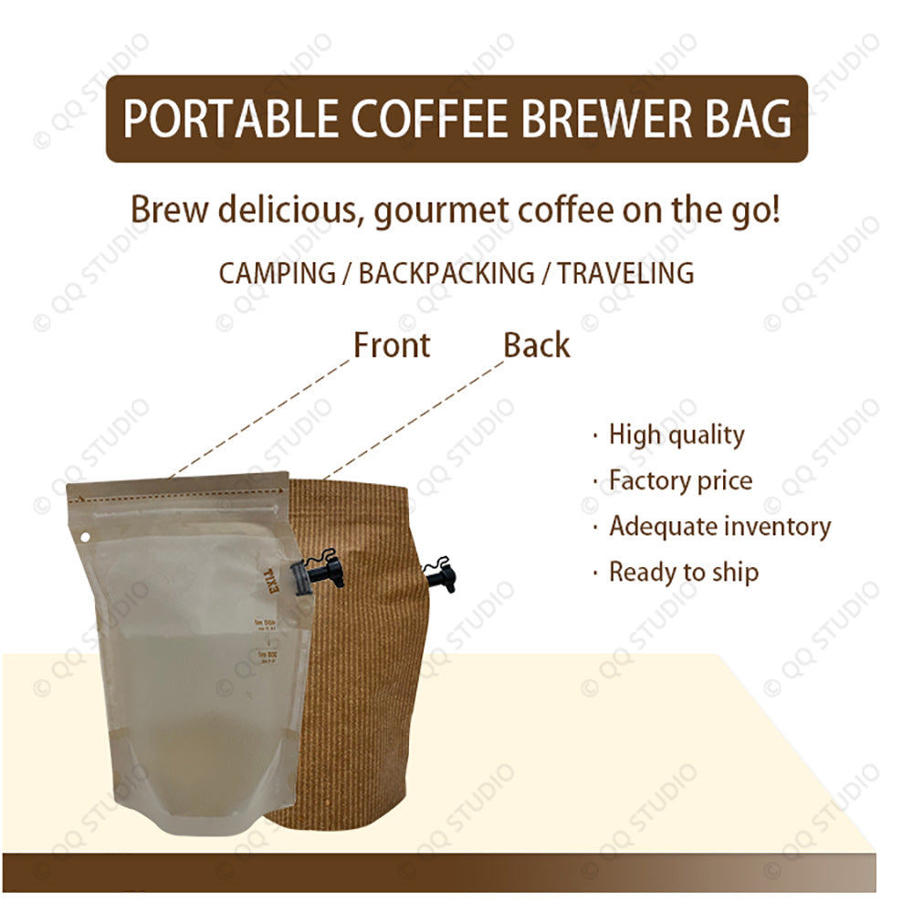 Convenient Stand Up Pouch Coffee Filter Bag Coffee Tea Brewer - Perfect for Businesses