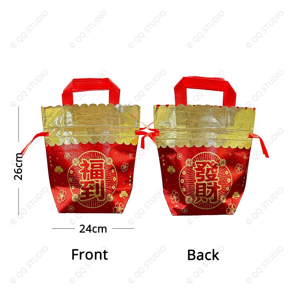 24x26cm Chinese New Year Drawstring Gift Bags