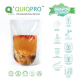 #155-01 Food-Grade Clear Stand Up Pouch for Herbs - Preserving Freshness 100PCS/PK