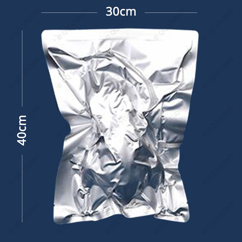 Food Grade High Temperature Vacuumable Silver Sterilization Aluminium Foil Heat Sealable Three Side Seal Retort Pouch