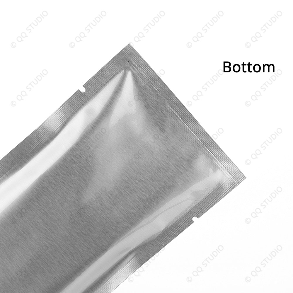 Custom Printed Service: Silver Aluminium Foil Three Side Seal Pouch Powder Sachet