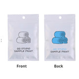 Custom Printed Order: Clear Front White Back Glossy Zip Lock Plastic Bag with Round Hole