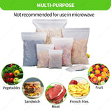 100% Compostable Food Storage Bags Freezer Resealable Washable Zip Lock Bag
