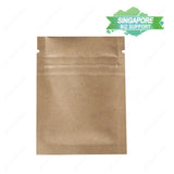 #218 Eco-Friendly Kraft Foil Inner Zip Lock Bags 100PCS/PK