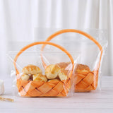 Glossy Clear Plastic Stand Up Pouch w/ Hand Hole & Basket Shape Printing