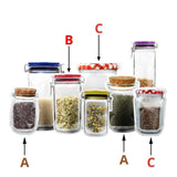 3 kinds of Reusable Airtight Seal Food Storage Snack Mason Jar Zipper Bag