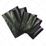 Clear Visibility Front Black Back Mylar Matte Three Side Seal Pouch