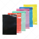 Assorted Sizes & Colors Glossy Plastic Zip Lock Bag
