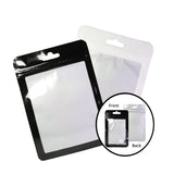 Color Front White Back Plastic Zip Lock Bag with Clear Big Window