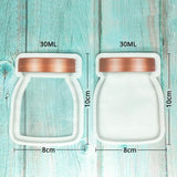 Clear White Plastic Mason Jar Zipper Bag - Convenient and Stylish Storage Solution