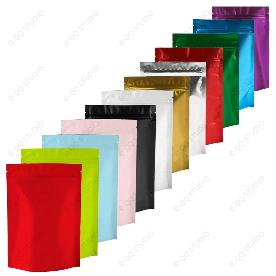QQ Studio Purple Matte Flat Mylar Bags With Window - Resealable, Food Grade, Multipurpose Pouches (Assorted Sizes) 2 thumbnail image